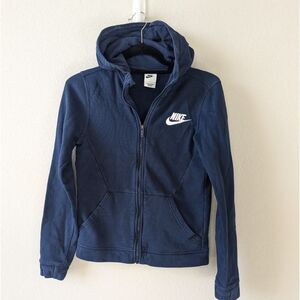Nike Boys Navy Blue Zip Hoodie